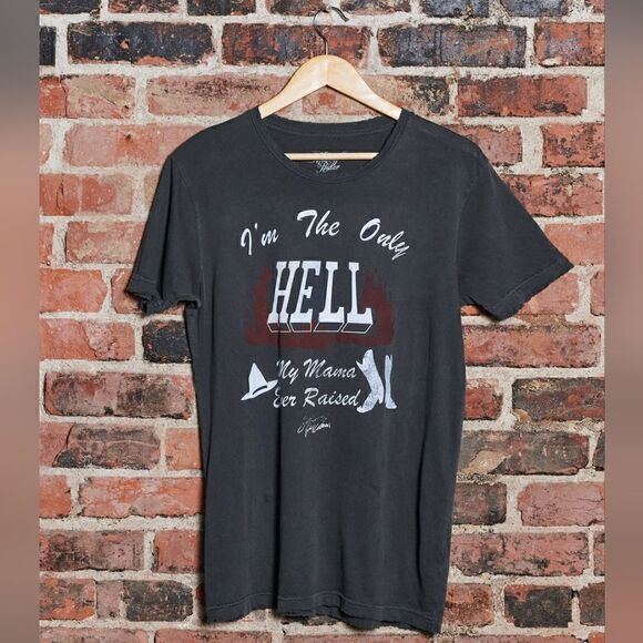 NWOT Midnight Rider Johnny Paycheck Only Hell My Momma Ever Raised Tee L - Picture 2 of 14